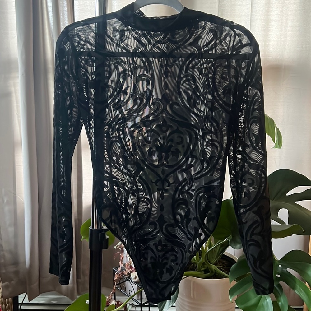 Sheer Long Sleeve Body Suit